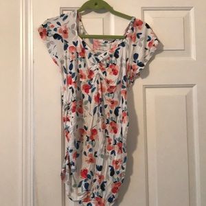 Motherhood Maternity white floral shirt